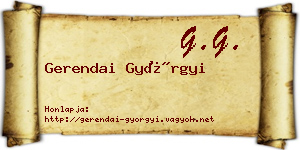 Gerendai Györgyi névjegykártya