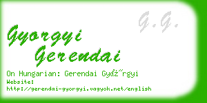 gyorgyi gerendai business card